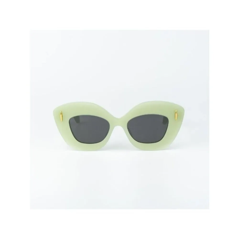 Loewe Women Sunglasses Green Grey Cat Eye LW40127I ANAGRAM 95A NEW AUTHENTIC